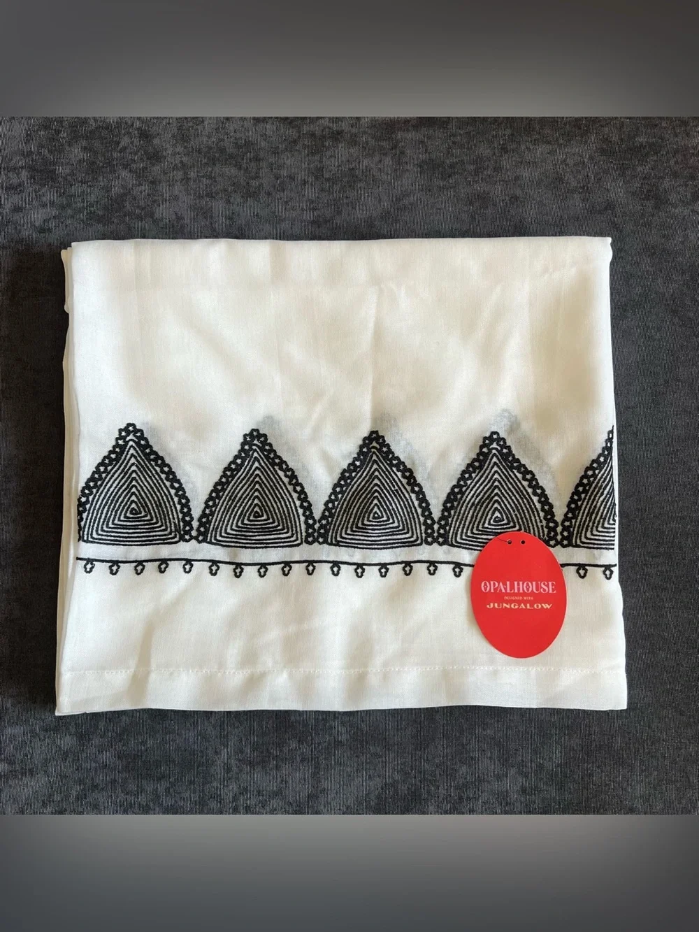 NWT Opalhouse Jungalow Diamond Border Curtain Panel 63”x54”